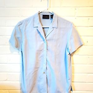 Silk Claiborne collar shirt